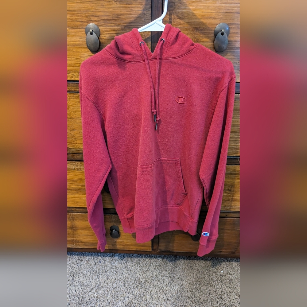 Champions red hoodie vintage